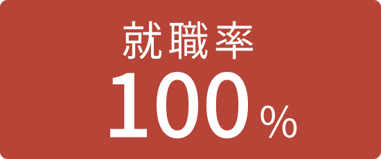 就職率 100%